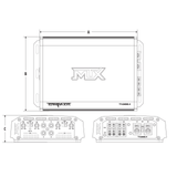 MTX Audio Terminator Series 300W RMS 4CH Amplifier - TN300.4